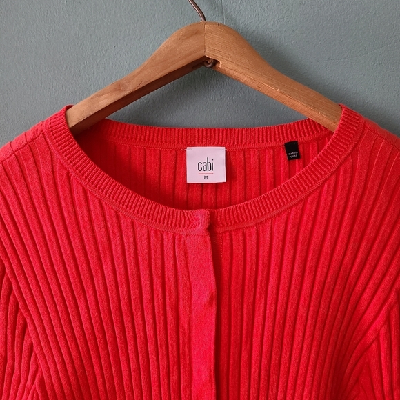 Cabi Trumpet Bell Sleeve Knit Sweater Size Medium - Picture 3 of 9